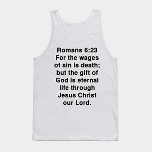 Romans 6:23 King James Version (KJV) Bible Verse Typography Tank Top